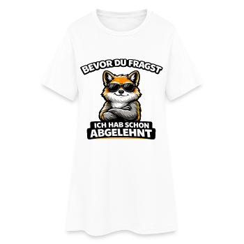 Avant que vous ne demandiez : Refusé ! Renard avec des lunettes de soleil - Robe T-shirt Femme - blanc - Devant