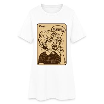 Vintage Granny Mmmhh Expression - Robe T-shirt Femme - blanc - Devant