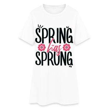 Le printemps est arrivé païen Printemps Équinoxe de mars - Robe T-shirt Femme - blanc - Devant