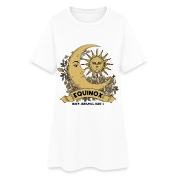 Bénédictions d’Ostara : Renouveau Équinoxe Renouveau - Robe T-shirt Femme - blanc - Devant