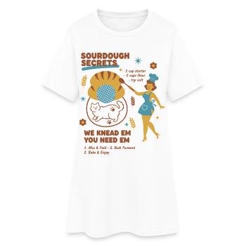 Pain pâtissier Secrets Pain Pain Baker Pain Pain - Robe T-shirt Femme - blanc - Devant