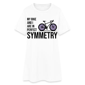 Acrobatie professionnelle à vélo Art d’équilibre - Robe T-shirt Femme - blanc - Devant