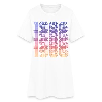 Millésime 1986 - Robe T-shirt Femme - blanc - Devant