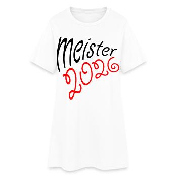 Meister 2026 Meisterschaft - Frauen T-Shirt-Kleid - Weiß - Vorne
