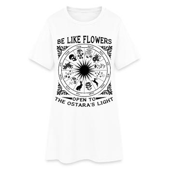 Sois comme les fleurs Joyeuse Pâques Ostara Lumière - Robe T-shirt Femme - blanc - Devant
