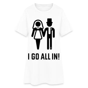 Je mise à fond ! (Mariage Marié Mariée / B) - Robe T-shirt Femme - blanc - Devant