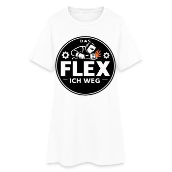 Schweißer Metallbauer Flex Ich Weg Spruch - Frauen T-Shirt-Kleid - Weiß - Vorne