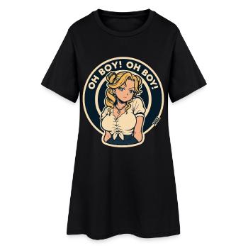 Pin-up du cercle Oh Boy - Robe T-shirt Femme - noir - Devant