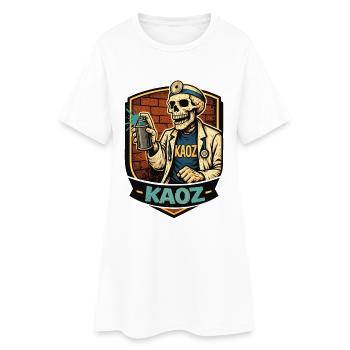 Skelett-Medic-Graffiti-Schild - Frauen T-Shirt-Kleid - Weiß - Vorne