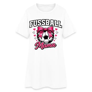 Fussball Mama Süß Niedlich Geschenk - Frauen T-Shirt-Kleid - Weiß - Vorne