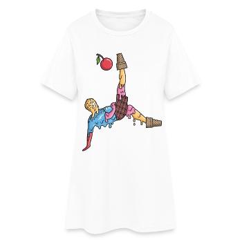 Fußball Eiscreme Kinder Fußballer Herren Fussball - Women’s T-Shirt Dress - white - Front