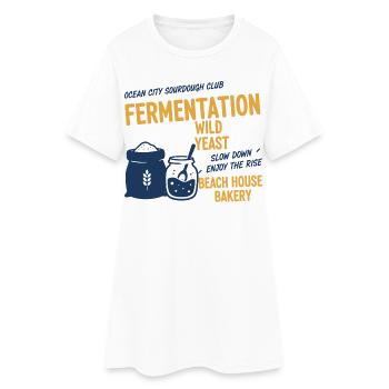 Pot de levain pâtissier Baker Pain Levain - Robe T-shirt Femme - blanc - Devant