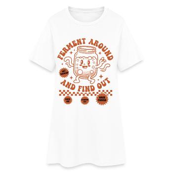 Fermentation au levain autour et découvrez la cuisson du pain - Robe T-shirt Femme - blanc - Devant