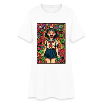 Monstre Night Sailor Girl - Robe T-shirt Femme - blanc - Devant