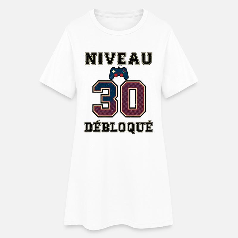 Level 30 Unlocked – Game Controller - Women’s T-Shirt Dress - white