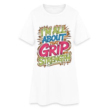 Hand Therapist I'm All About That Physiotherapist - Frauen T-Shirt-Kleid - Weiß - Vorne