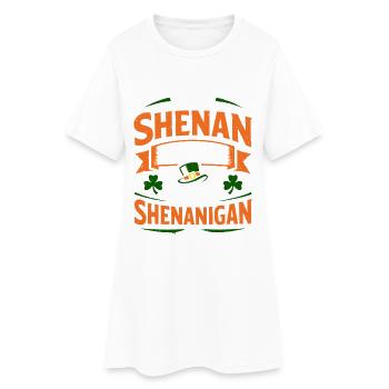 Ready in front of shenanigans | St. Patrick's Day - Women’s T-Shirt Dress - white - Front