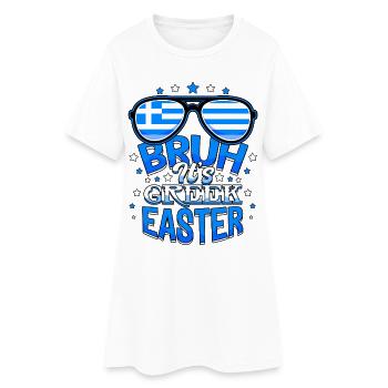 Mec, c’est Pâques orthodoxes grecques, Pâques - Robe T-shirt Femme - blanc - Devant