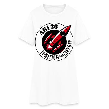 Abi 26 Ignition And Liftoff (Abitur 2026 / POS3C) - Frauen T-Shirt-Kleid - Weiß - Vorne