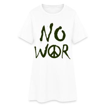 NO WAR – Statement for peace against war - Women’s T-Shirt Dress - white - Front