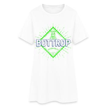 Bottrop Stadt Deutschland Retro Zeche Design - Frauen T-Shirt-Kleid - Weiß - Vorne