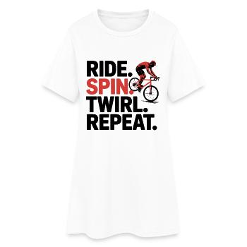 Ride as Art - Robe T-shirt Femme - blanc - Devant
