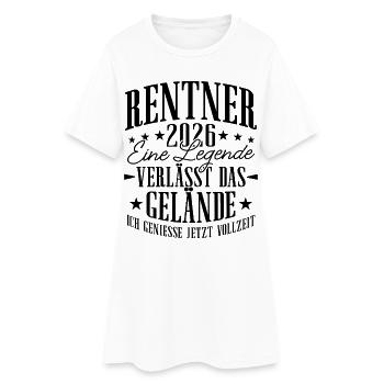 Rentner 2026 Rente Ruhestand Geschenk - Frauen T-Shirt-Kleid - Weiß - Vorne