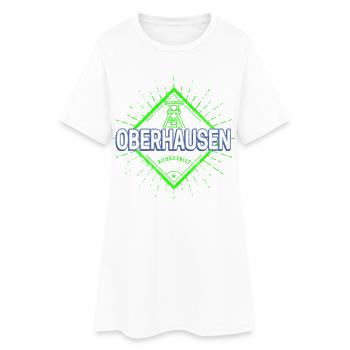 Oberhausen Stadt Deutschland Retro Zeche Souvenir - Frauen T-Shirt-Kleid - Weiß - Vorne