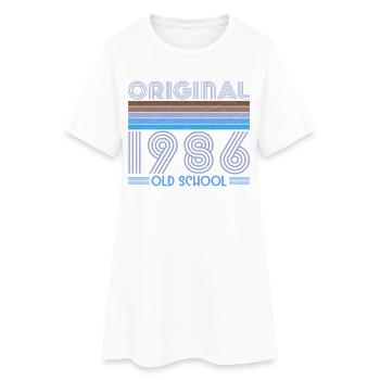 40e anniversaire original de l’old school de 1986 - Robe T-shirt Femme - blanc - Devant