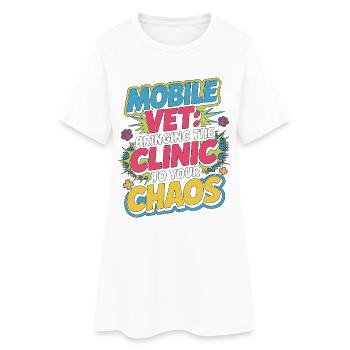 Mobile Vet Bringing The Clinic To Animal Doctor - Women’s T-Shirt Dress - white - Front