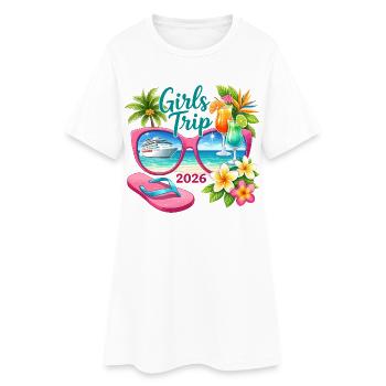 Girls Trip 2026 Cruise Vacation - Women’s T-Shirt Dress - white - Front
