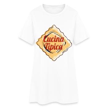 Cucina Tipica für Italien Ravioli Pasta Food Lover - Frauen T-Shirt-Kleid - Weiß - Vorne