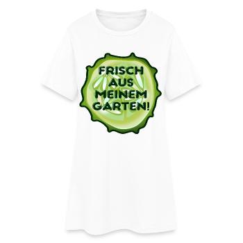 Hobby Garten Gemüse - Frauen T-Shirt-Kleid - Weiß - Vorne