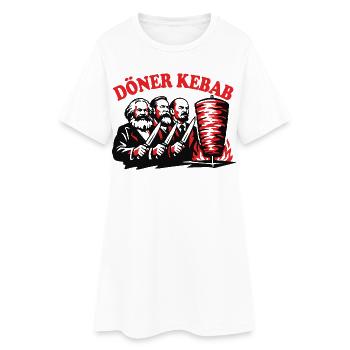 Döner Kebab - Marx, Engels, Lénine - Restauration rapide - Robe T-shirt Femme - blanc - Devant