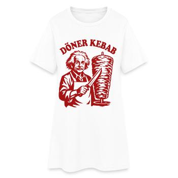 Döner Kebab - Einstein - Fast Food - Frauen T-Shirt-Kleid - Weiß - Vorne