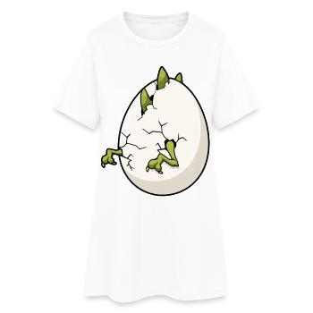 Cracked Egg Bloom Easter - Women’s T-Shirt Dress - white - Front