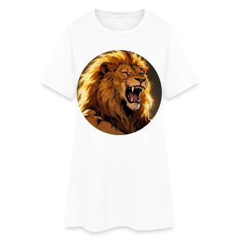 Roaring Lion Blaze - Women’s T-Shirt Dress - white - Front