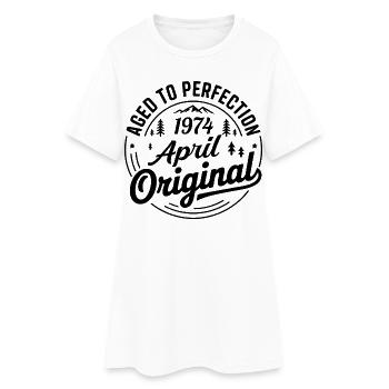 avril 1974 – Légende des sommets et montagnes - Robe T-shirt Femme - blanc - Devant