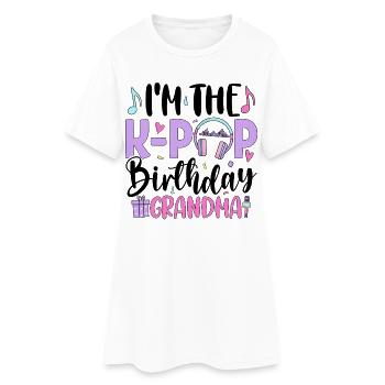 Je suis la grand-mère d’anniversaire de K Pop - Robe T-shirt Femme - blanc - Devant