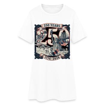 250 ans d’Amérique 1776-2026 - Robe T-shirt Femme - blanc - Devant