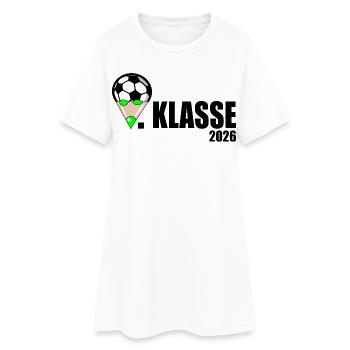 Fußball 1. Klasse 2026 - Frauen T-Shirt-Kleid - Weiß - Vorne