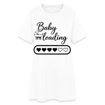 Baby loading - Women’s T-Shirt Dress - white - Front
