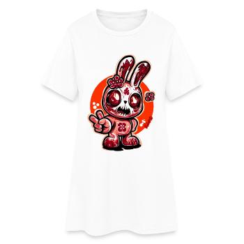 Horreur Bloom Bunny - Robe T-shirt Femme - blanc - Devant