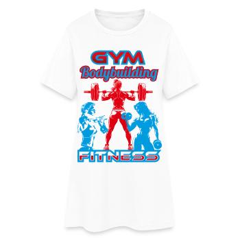 Fitness-gym-bodybuilding - Robe T-shirt Femme - blanc - Devant