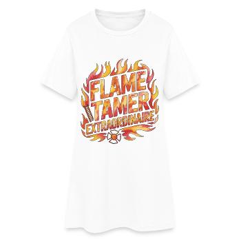 Fire Lieutenant Flame Tamer Fire Rescue Officer - Frauen T-Shirt-Kleid - Weiß - Vorne