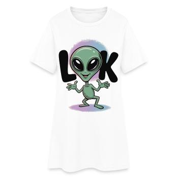 T-shirt extraterrestre Look Comic Space - Robe T-shirt Femme - blanc - Devant