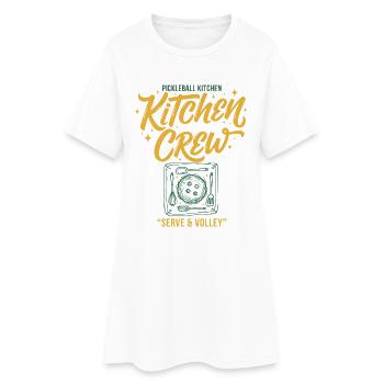 Équipe de cuisine de pickleball : service et volley avec amour - Robe T-shirt Femme - blanc - Devant