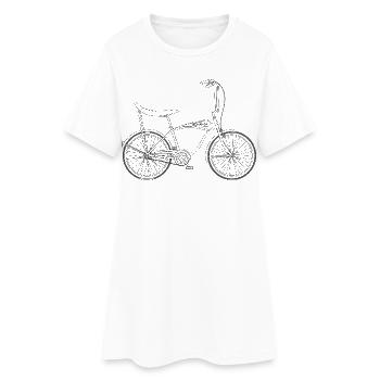 Bonanza Bicycle Motif for Retro Bike Vintage Fans - Women’s T-Shirt Dress - white - Front
