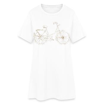 Vélo Rétro City Bike offert style Dutch Bike - Robe T-shirt Femme - blanc - Devant