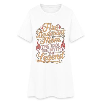Lieutenant des pompiers Maman L’idole Les pompiers - Robe T-shirt Femme - blanc - Devant
